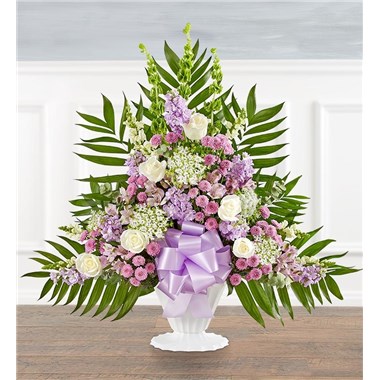 Tranquility Floor Basket™ - Lavender & White